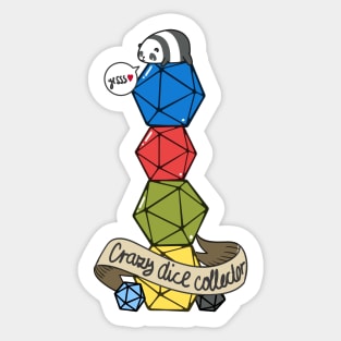  Pen and paper crazy dice collector Sticker